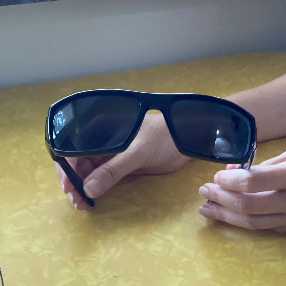 Nike Black Rectangular Wrap Sunglasses